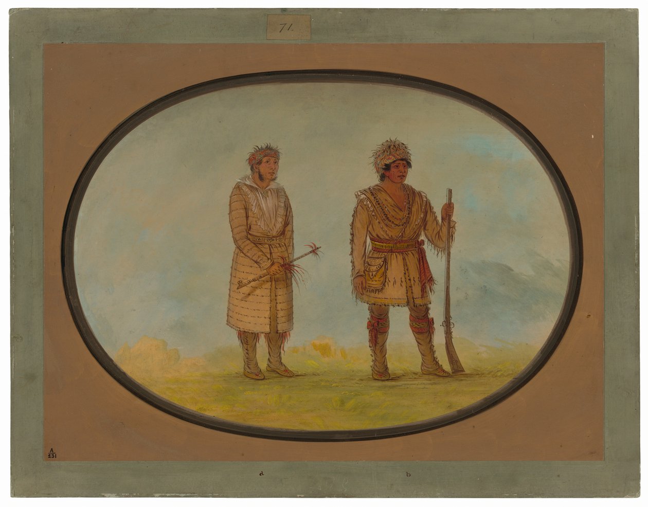 Dva náčelníci Cherokee od George Catlin