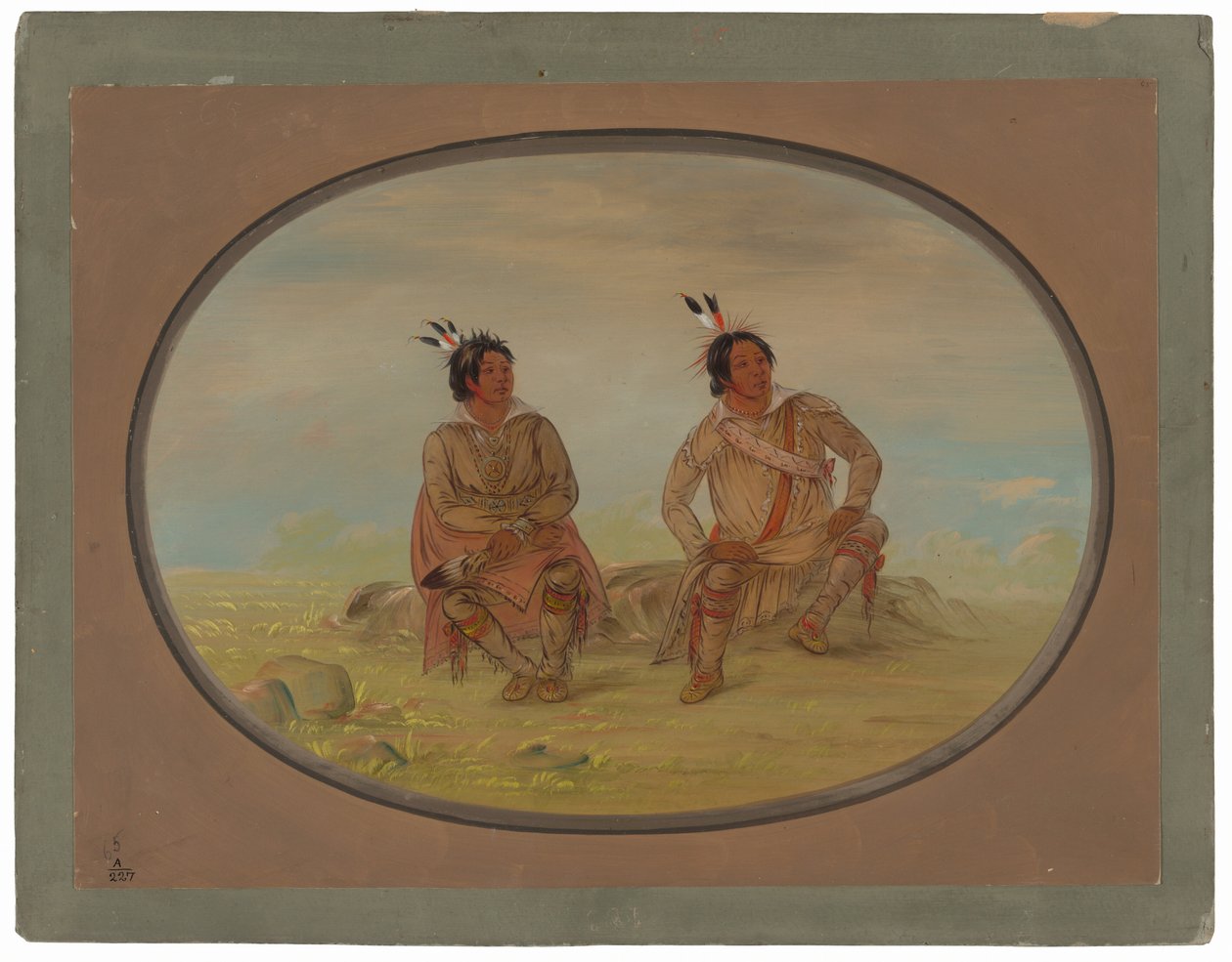 Dva Choctawští indiáni od George Catlin