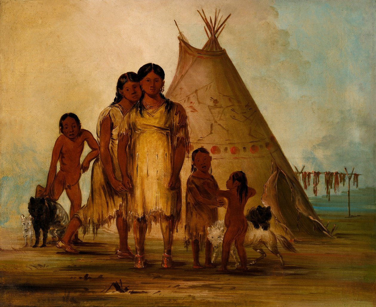 Dvě komančské dívky od George Catlin