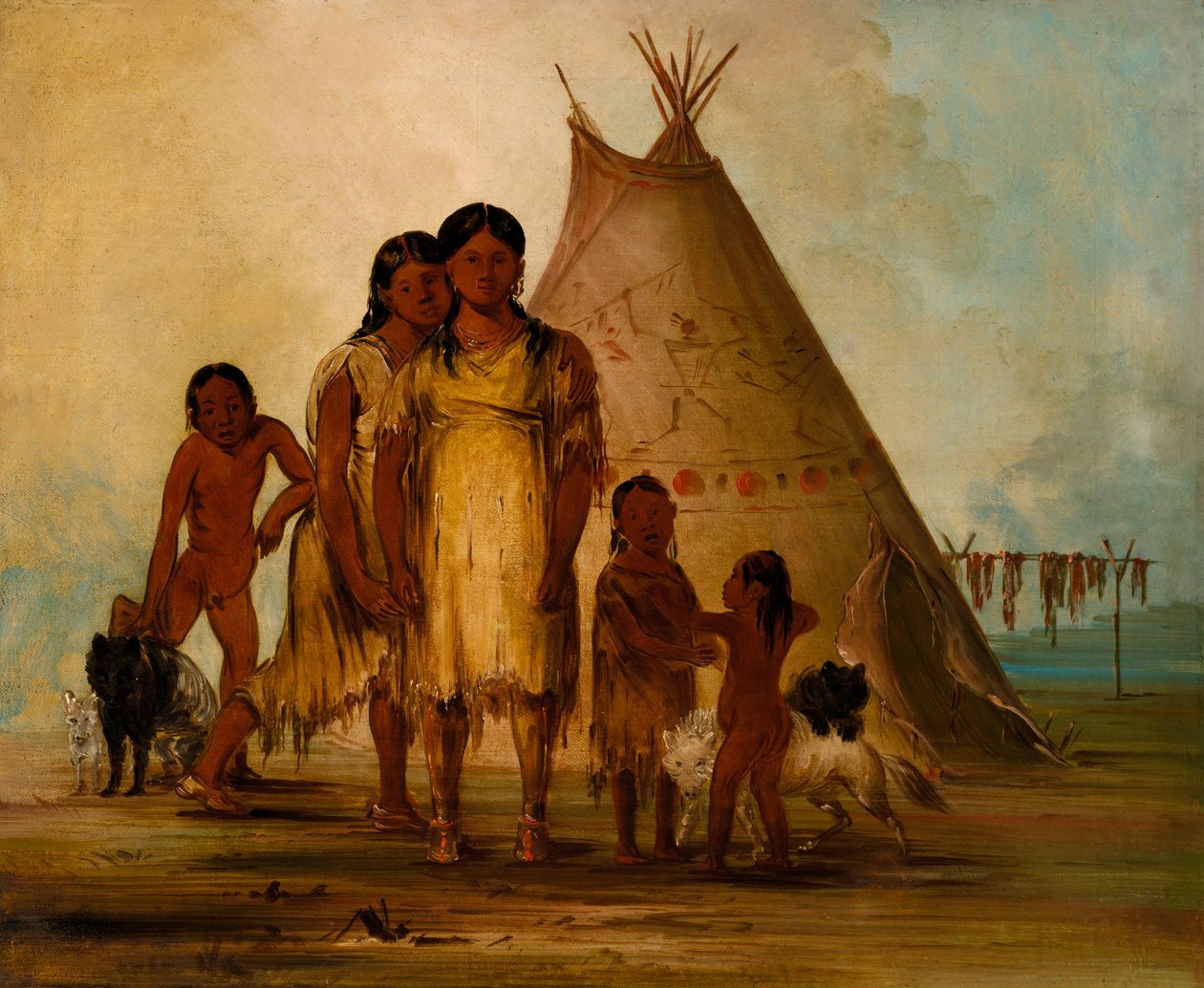 Dvě komančské dívky, 1834. od George Catlin