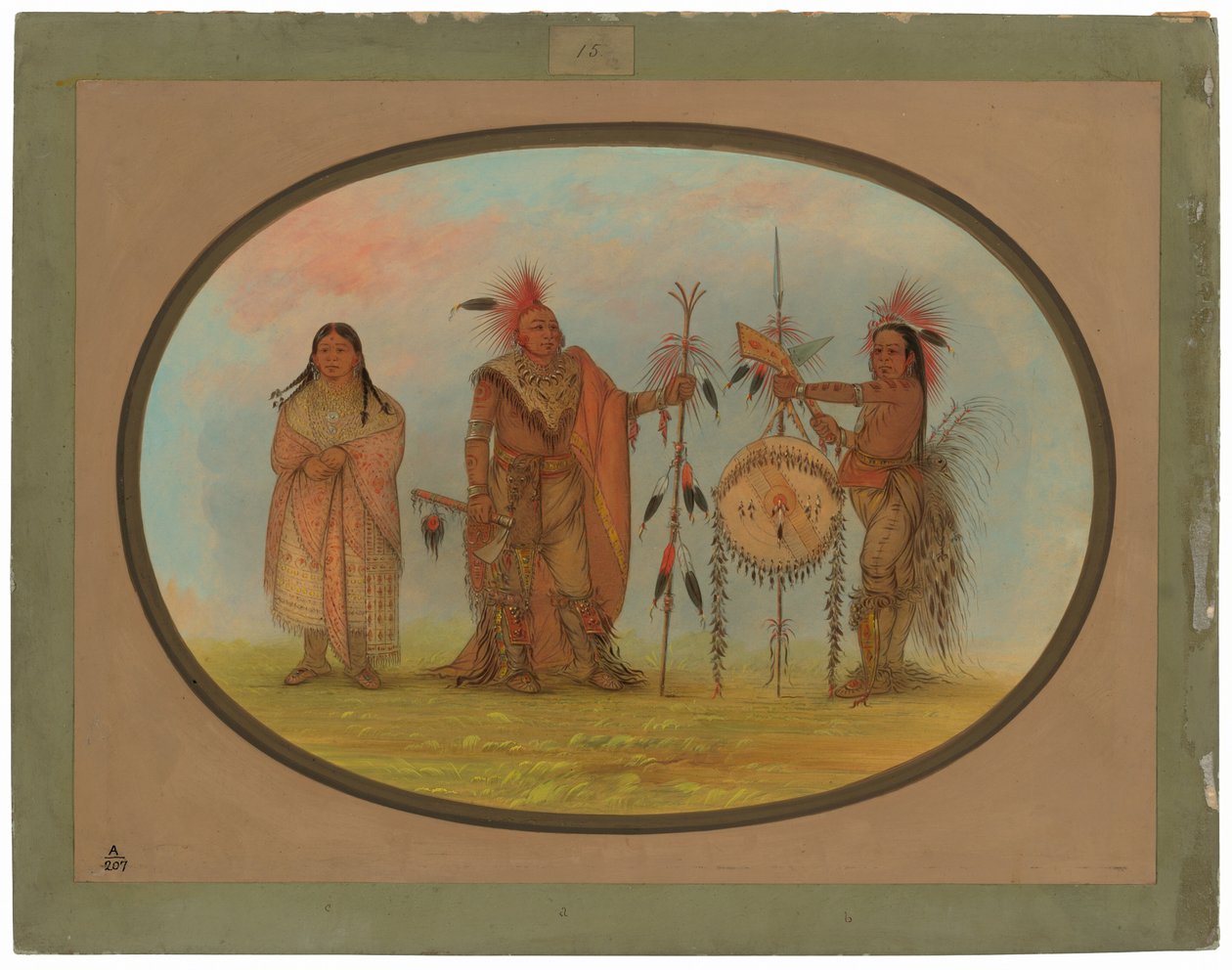 Dva Saukie náčelníci a žena od George Catlin