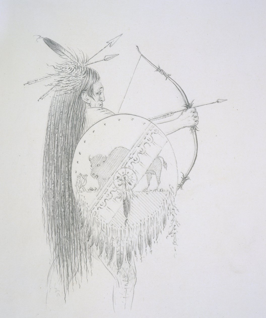 Un-ka-ka Ha-hon-she-kaw (Dlouhé nehty) 1852 od George Catlin