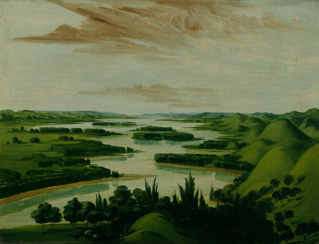 Pohled z Floydova hrobu, 1300 mil nad St. Louis od George Catlin