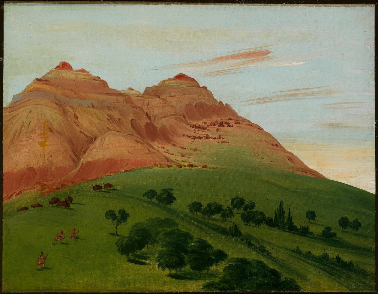 Pohled na Grand Detour, 1900 mil nad St. Louis od George Catlin