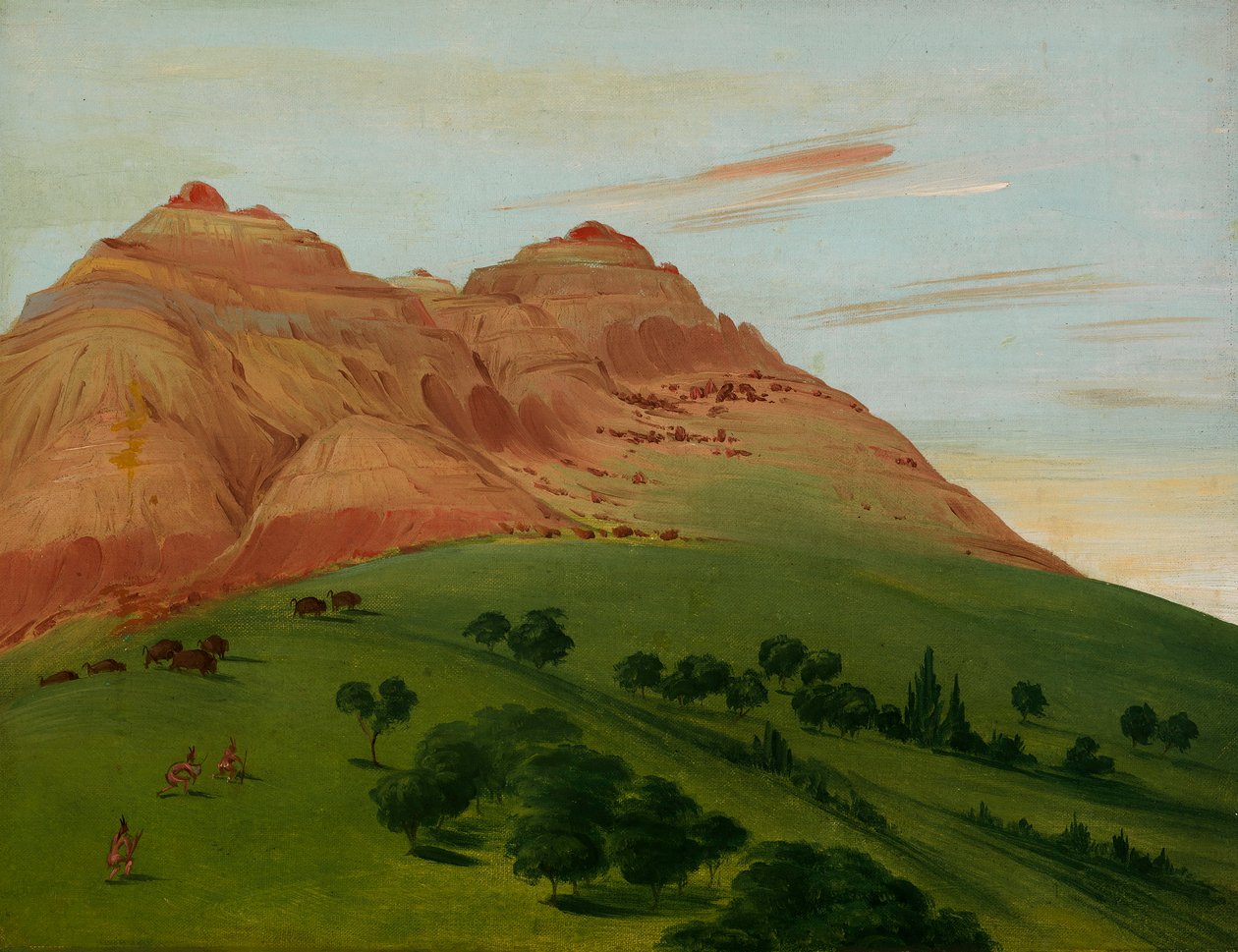 Pohled na Grand Detour, 1900 mil nad St. Louis, 1832. od George Catlin