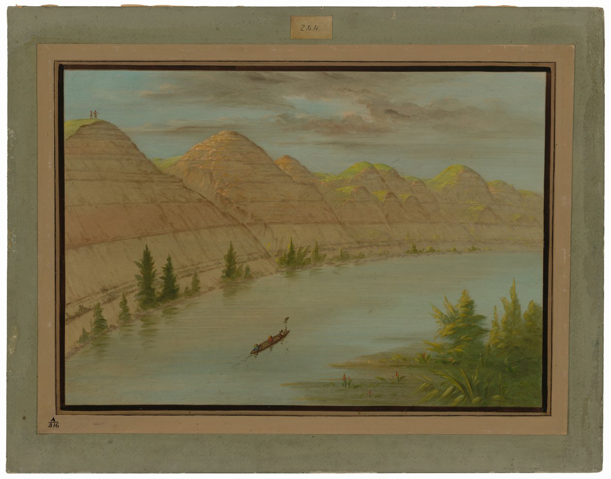 Pohled na "Grand Detour", Horní Missouri od George Catlin
