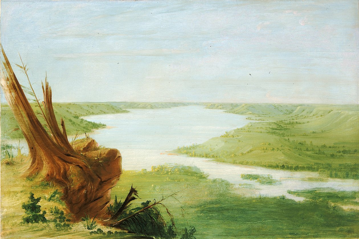 Pohled na jezero St. Croix, Horní Mississippi od George Catlin