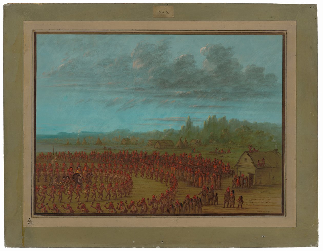 Válečný tanec Saukies od George Catlin