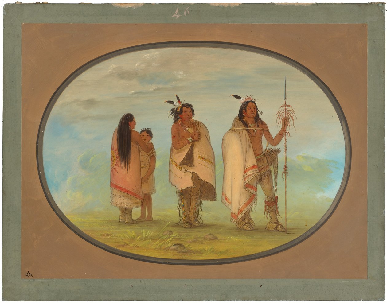Weeco náčelník, jeho žena a válečník od George Catlin