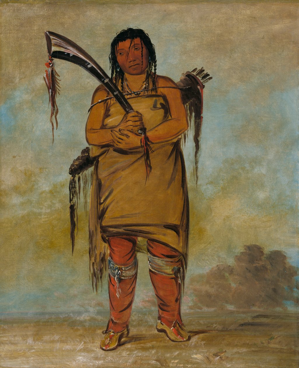 Wáh-chees, a Brave, 1835 nebo 1836. od George Catlin