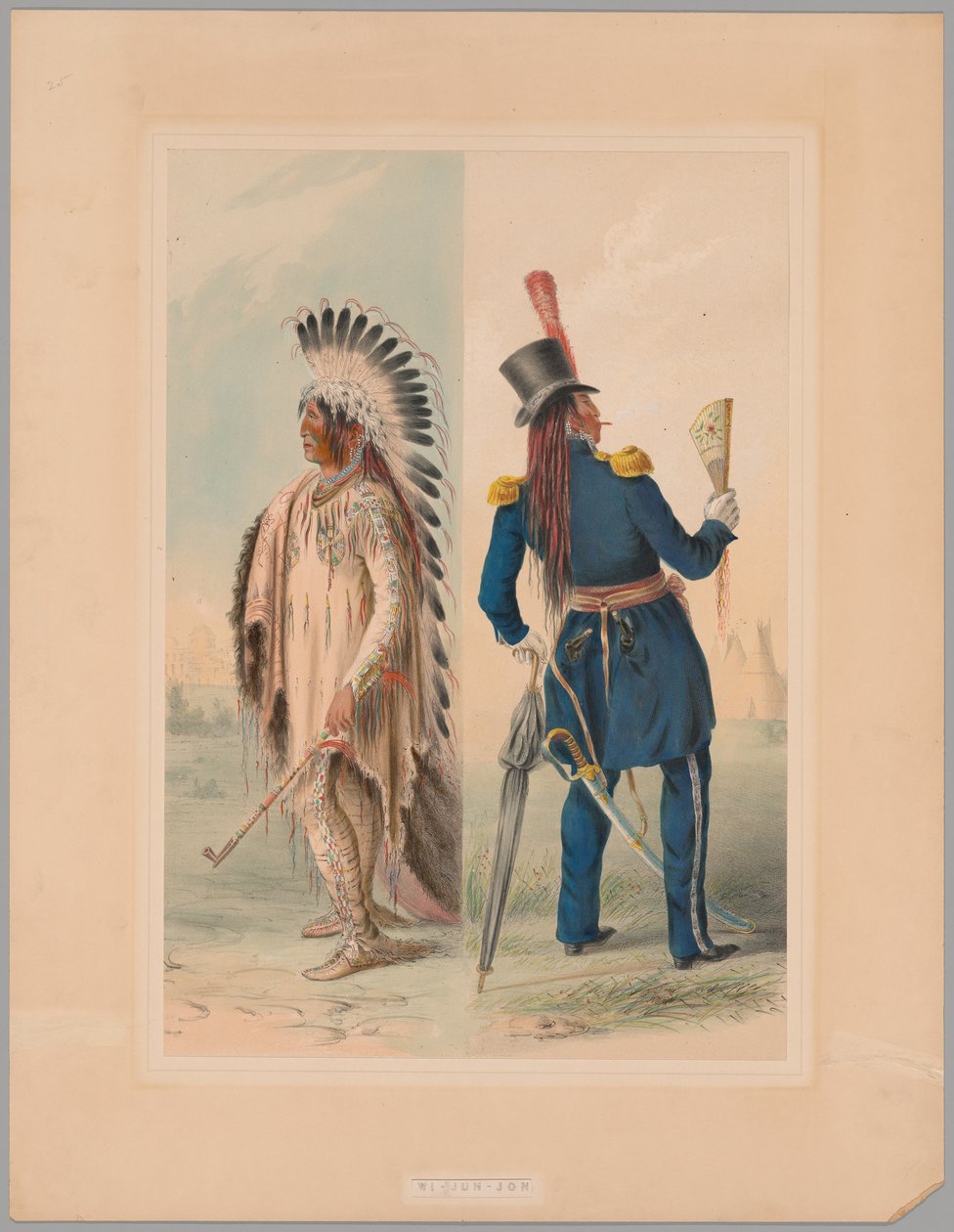 Wi-Jun-Jon - Holubí hlava s vejcem míří do Washingtonu: Návrat domů od George Catlin