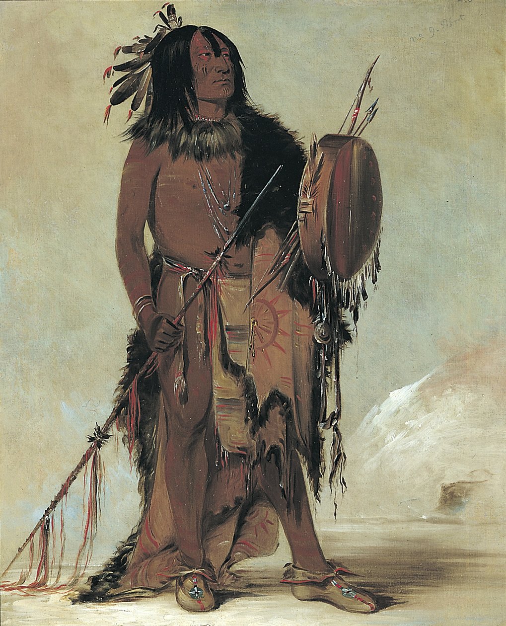 Wún-nes-tou, Bílý bizon, starý medicinman od George Catlin