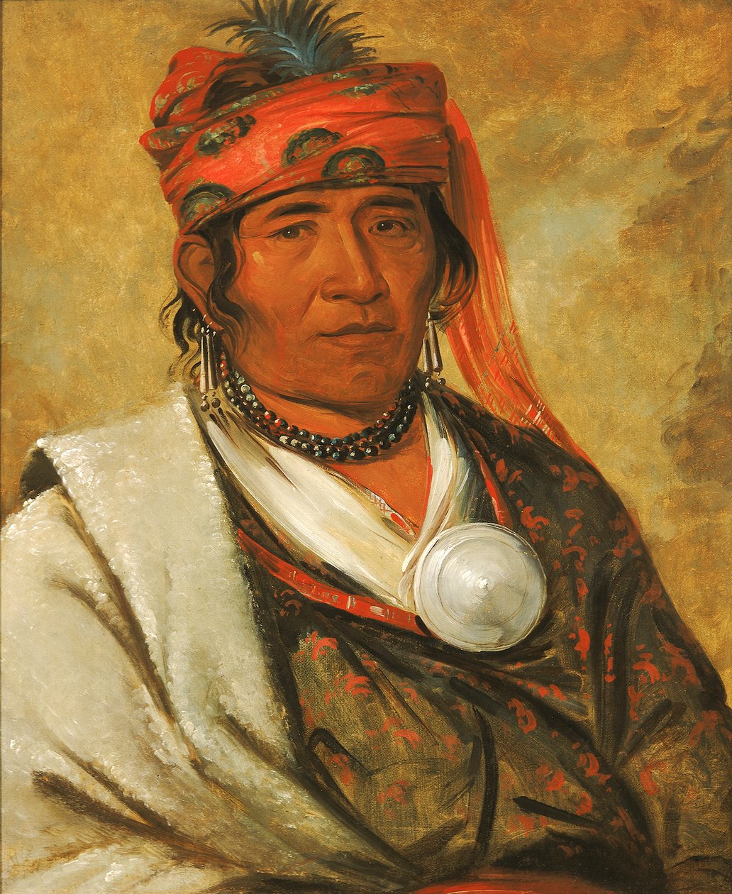 Ye-hów-lo-gee, The Cloud, a Chief, 1838. od George Catlin