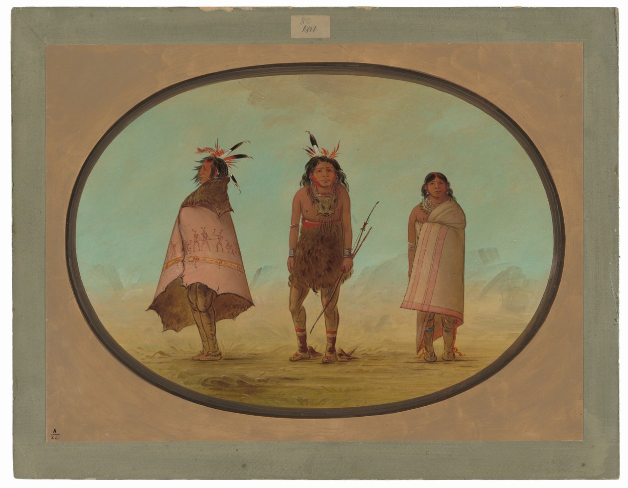 Yntah Medicine Man, bojovník a žena od George Catlin