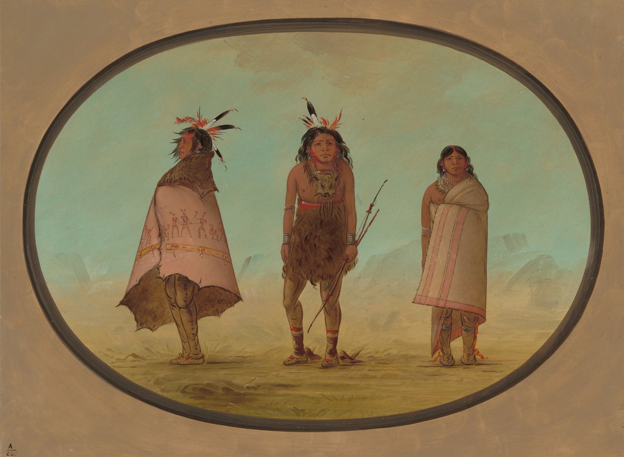 Yntah Medicine Man, Warrior, and a Woman, 18551869. od George Catlin