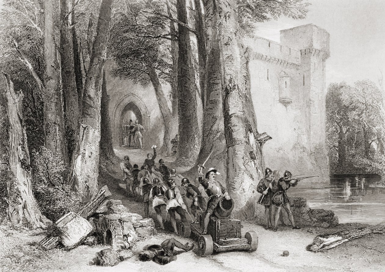 The Siege of Lathom House, 1644, ryl W. Topham od George Cattermole