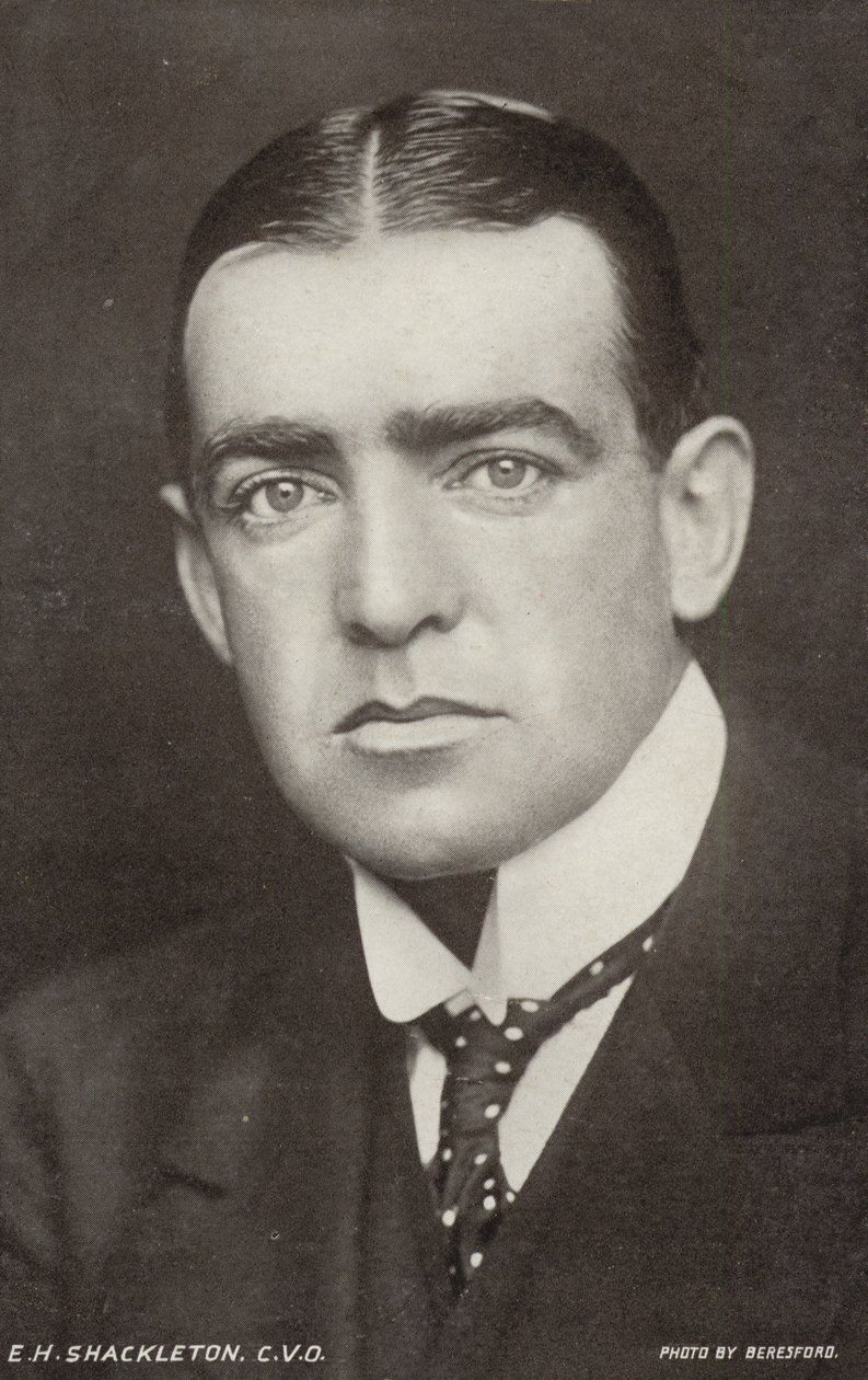 Ernest Shackleton (1874-1922), britský antaktický průzkumník (čb fotografie) od George Charles Beresford