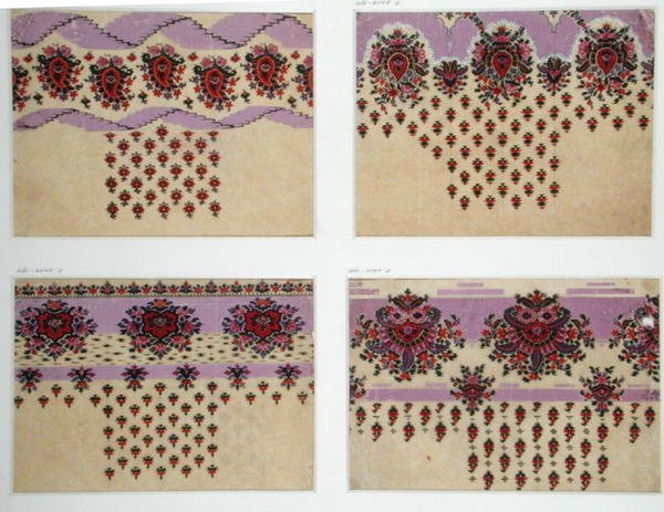 Fabric Designs for Paisley Shawls, c.1871 (kvaš na papíře) od George Charles Haite