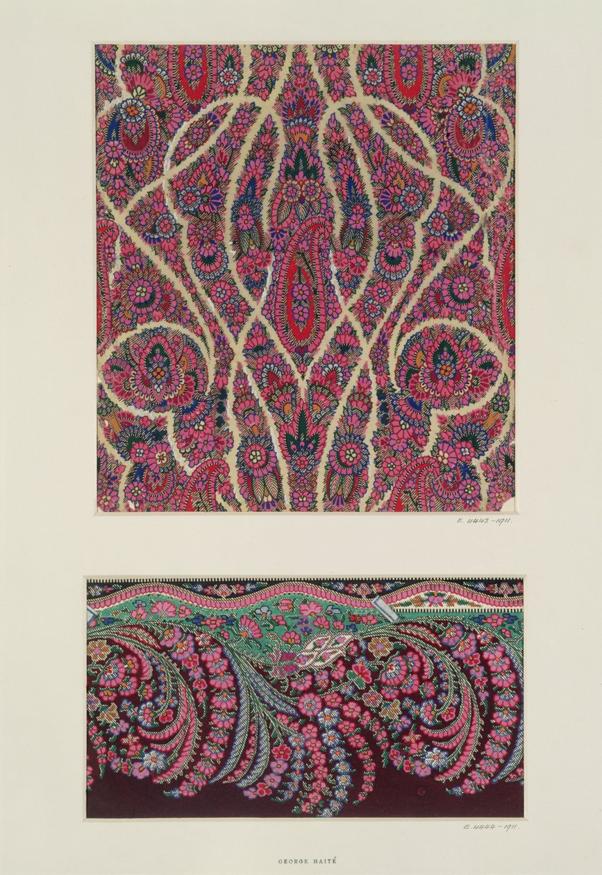 Návrhy látek pro šály Paisley, kolem roku 1871 od George Charles Haite
