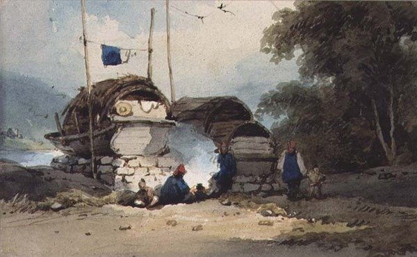 A Riverside Encamp, Čína od George Chinnery