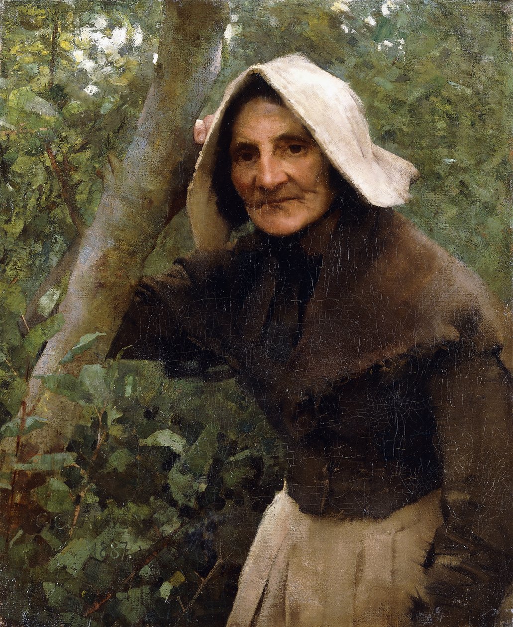 A Toiler Still; Stará žena, Severní Lincolnshire od George Clausen