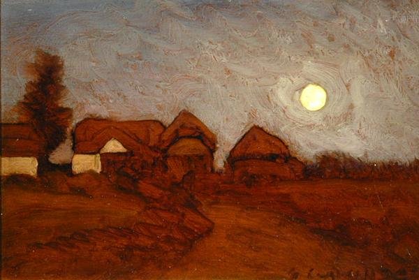 Statek za svitu měsíce od George Clausen