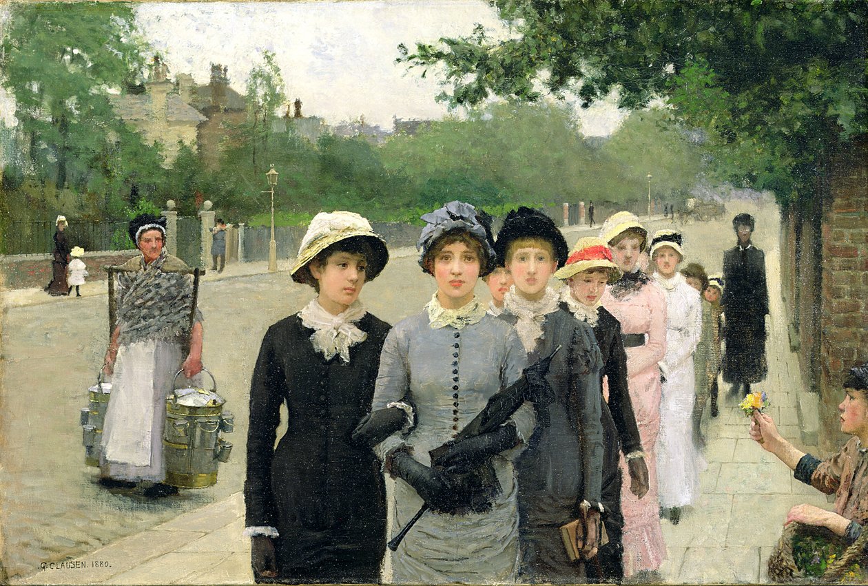 Školačky, 1880 od George Clausen