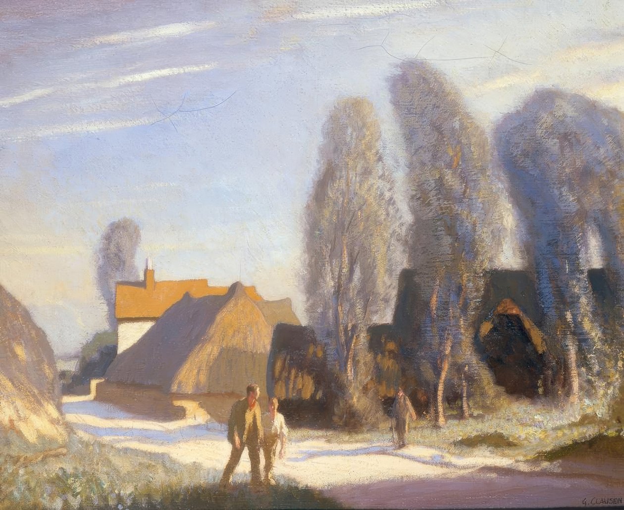 Farma u silnice od George Clausen