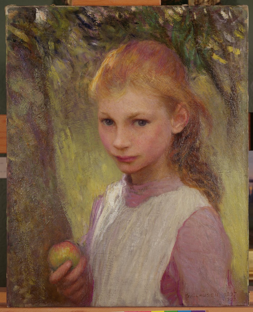 Plaché dítě 1897, přepracováno 1907 (olej na plátně) od George Clausen