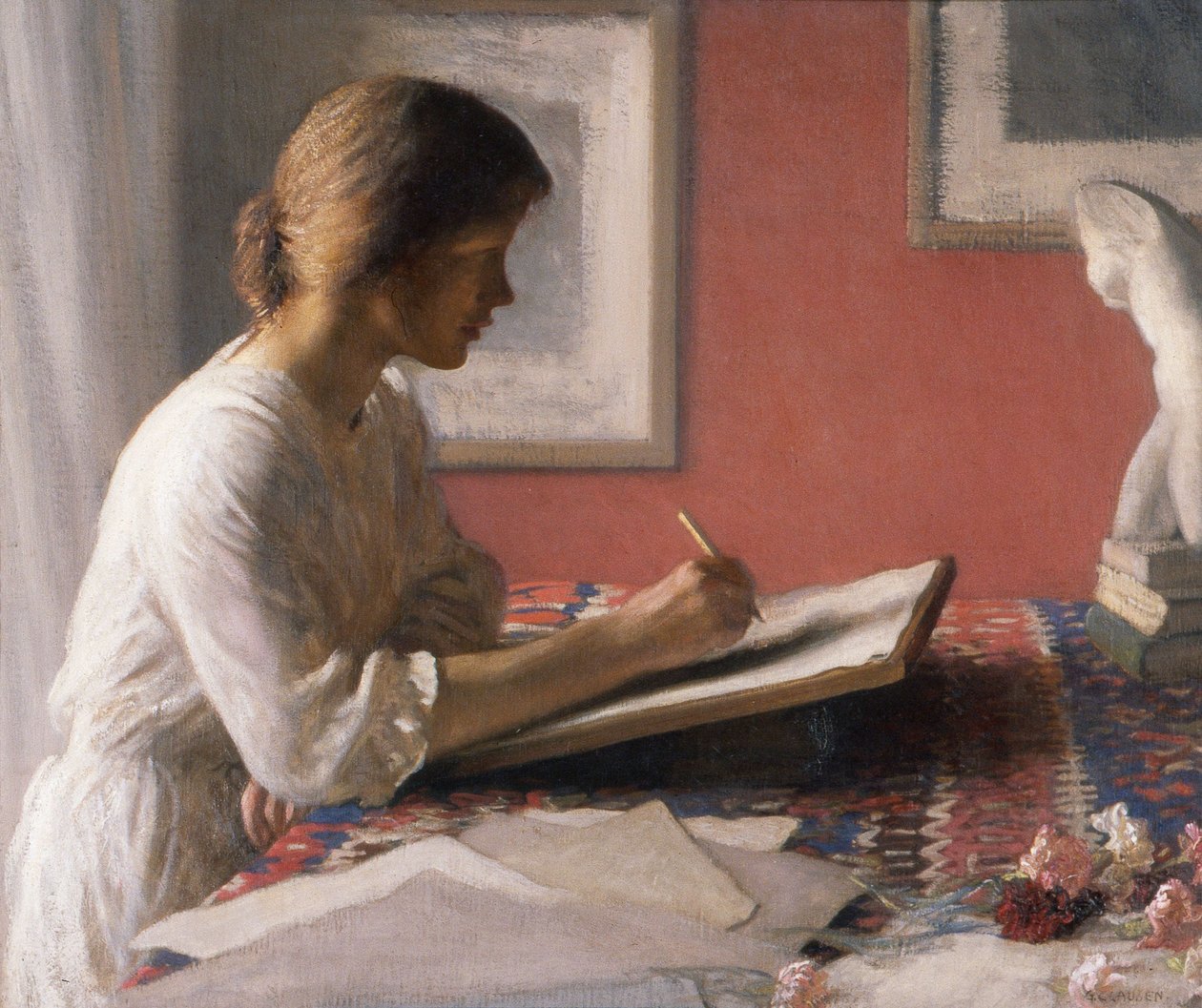 Student, asi 1908 (olej na plátně) od George Clausen