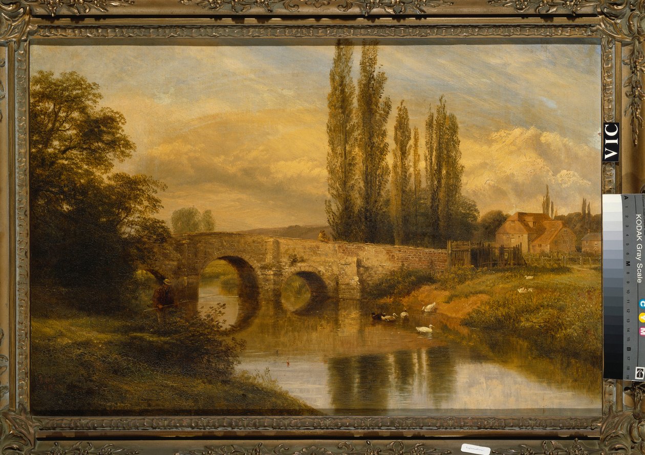Fittleworth Old Mill and Bridge, na Rother, Sussex, 1880 od George Cole