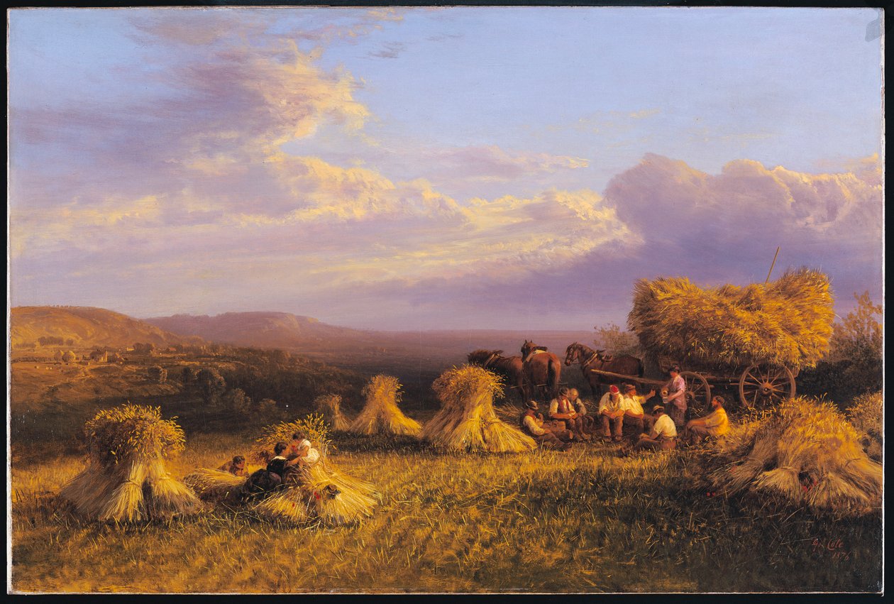 Scéna sklizně, 1876 od George Cole