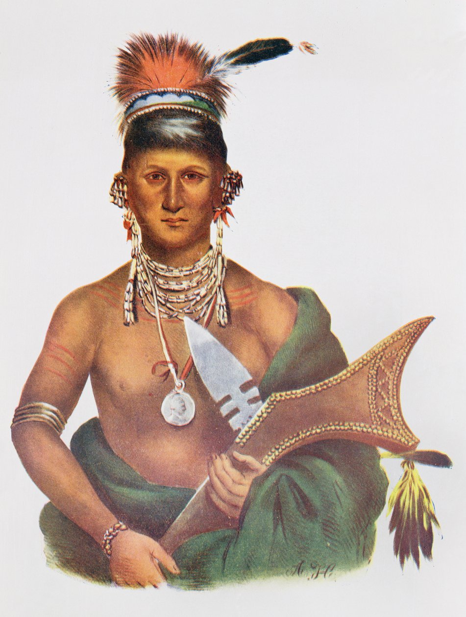 Appanoose, a Sauk Chief, 1837, ilustrace z 