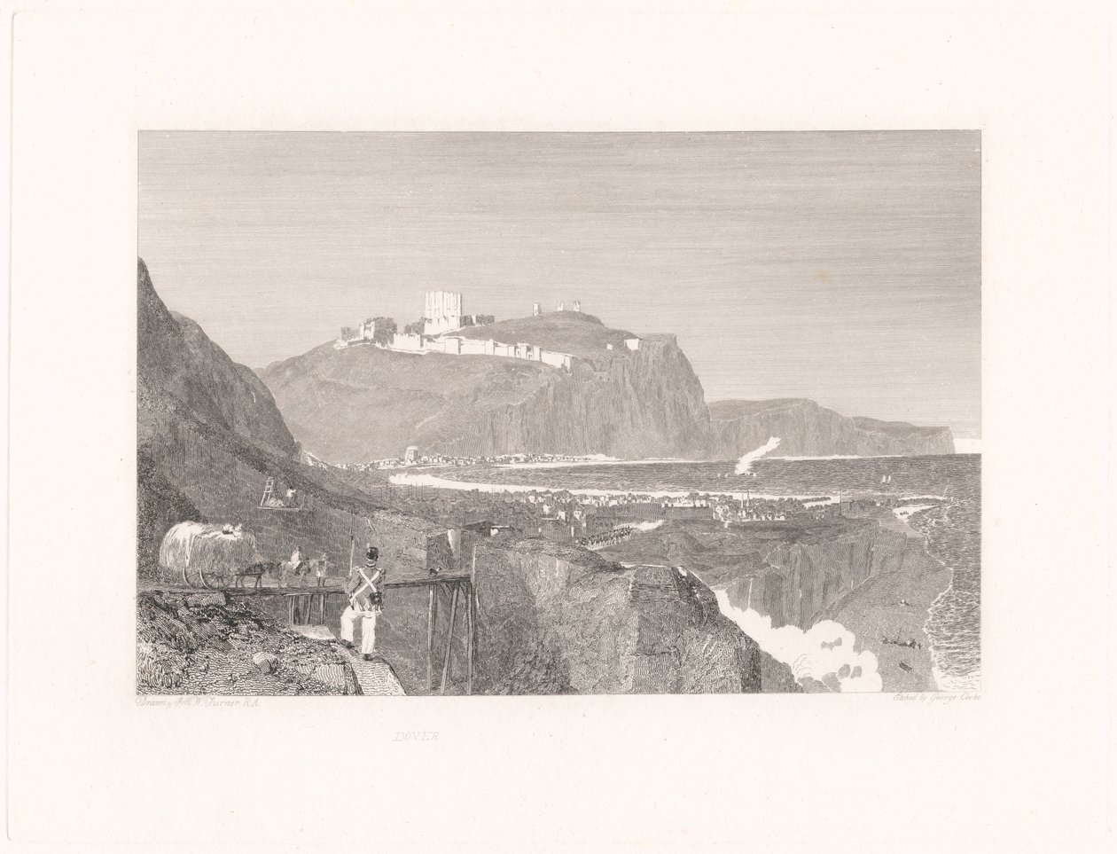 Dover ze Shakespearova útesu od George Cooke