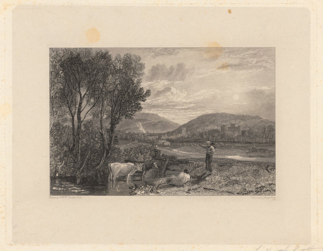 Hrad Lulworth, Dorsetshire od George Cooke