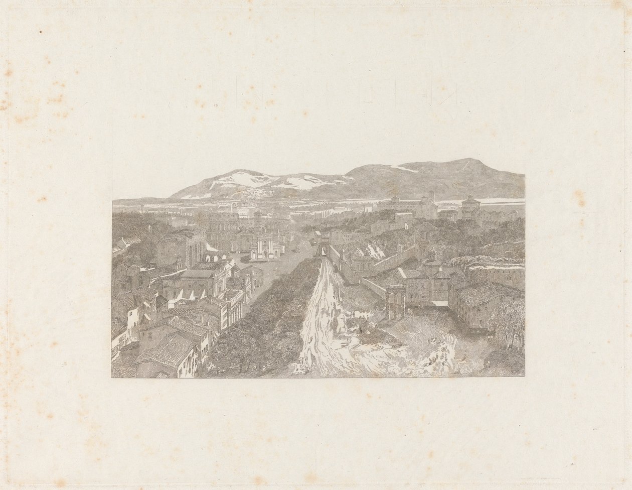 Forum Romanum z věže Kapitolu od George Cooke