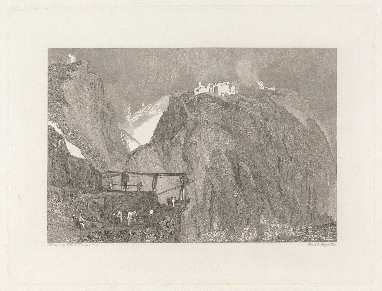 Hrad Tintagel, Cornwall od George Cooke