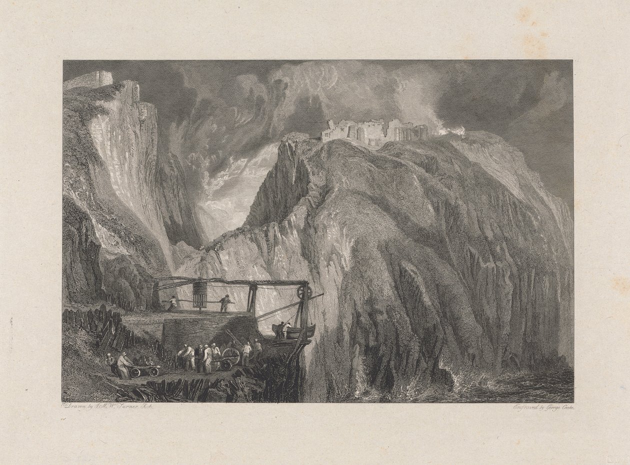 Hrad Tintagel, Cornwall od George Cooke
