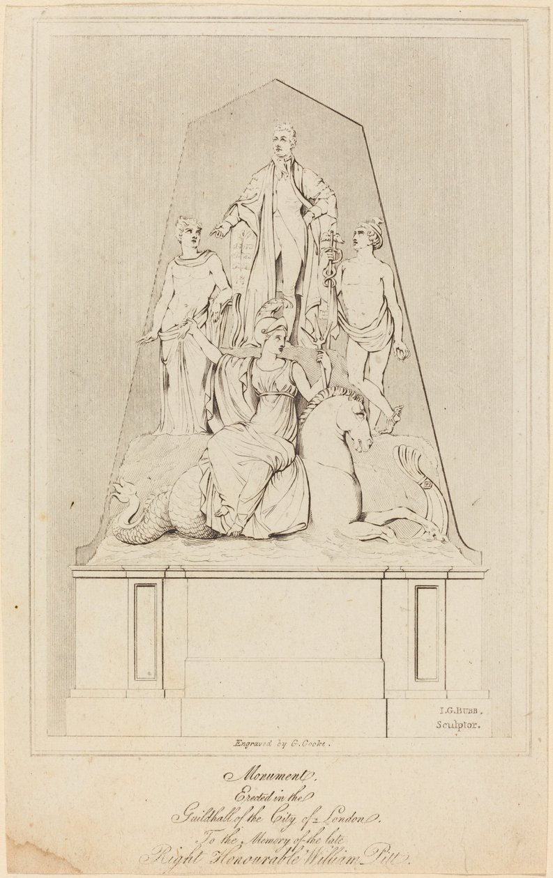Památník Williama Pitta od George Cooke after James George Bubb