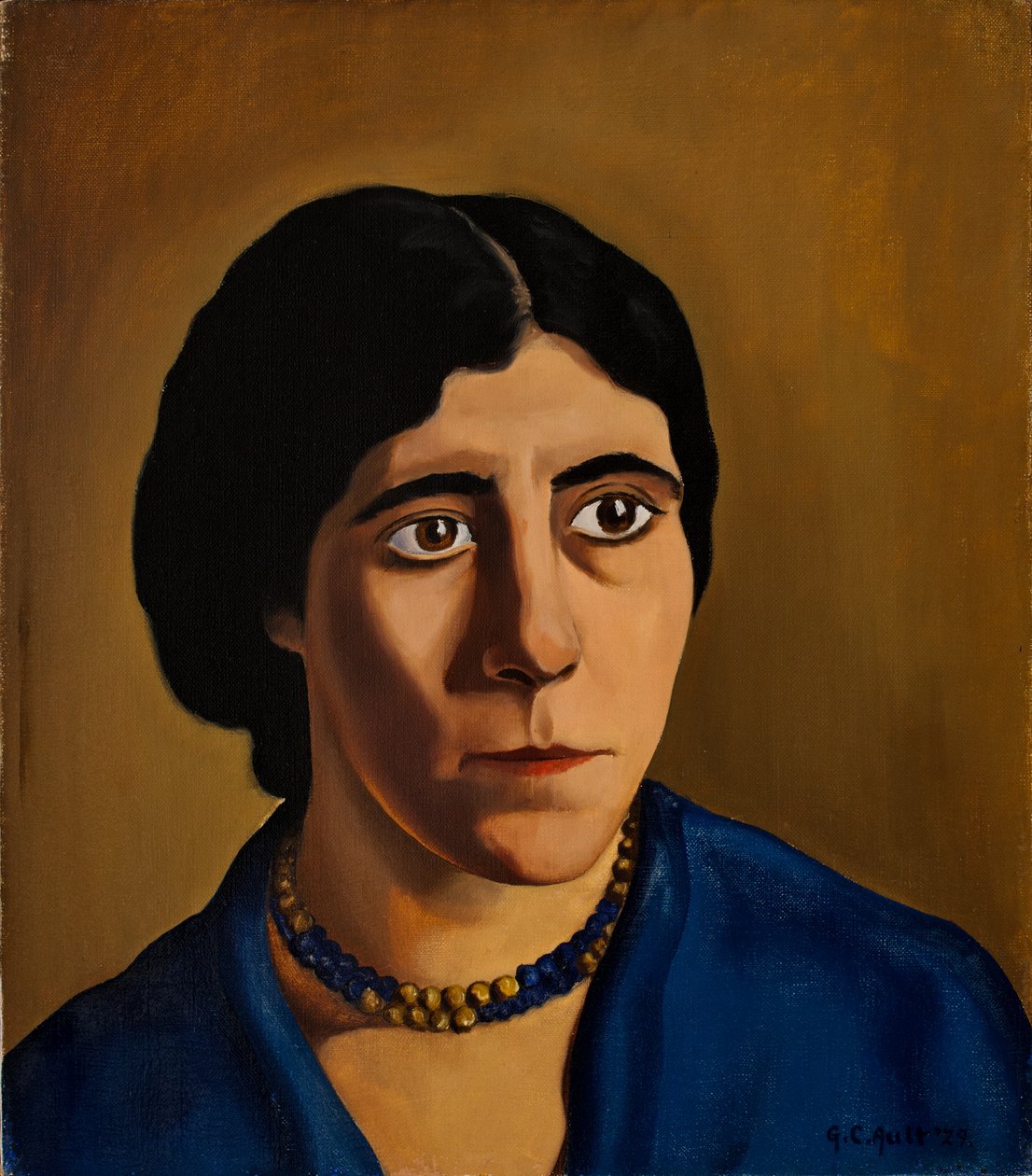 Portrét Concetty Scaravaglione (1900-75) (olej na plátně) od George Copeland Ault