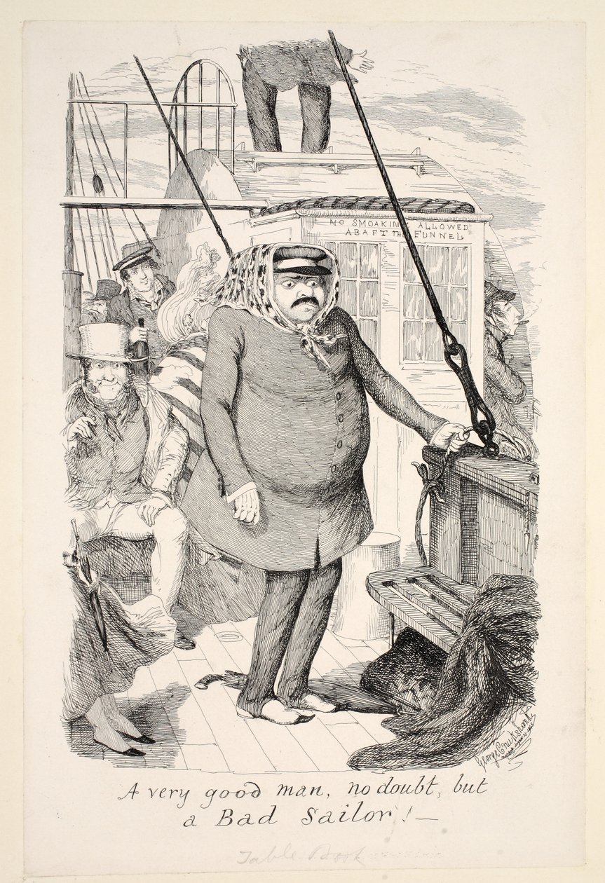 Velmi dobrý muž, bezpochyby, ale Bad Sailor!, hospoda. 1845 od George Cruikshank