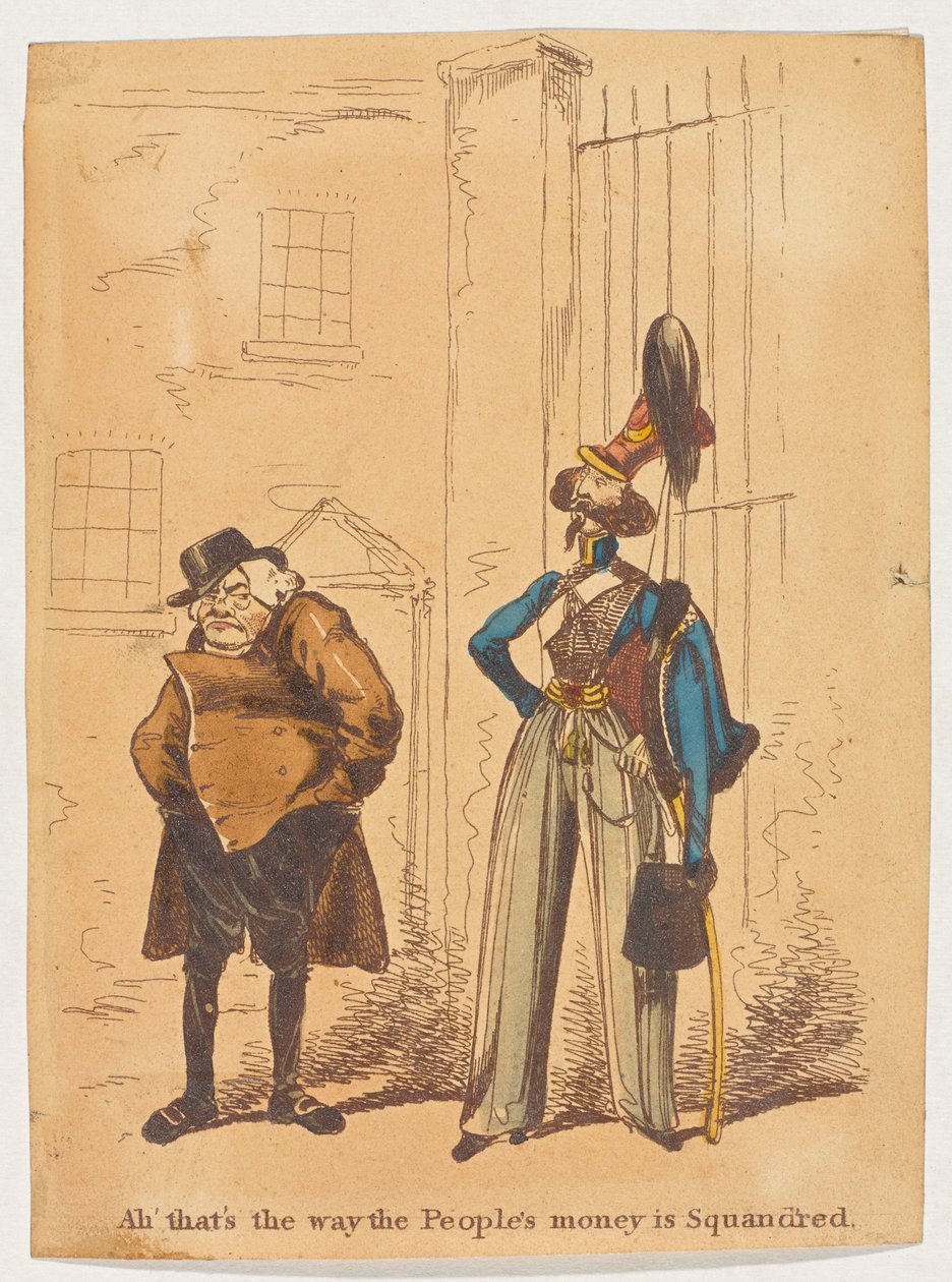 ‚Ach‘, to je způsob, jakým jsou peníze lidu sqand‘red‘ od George Cruikshank