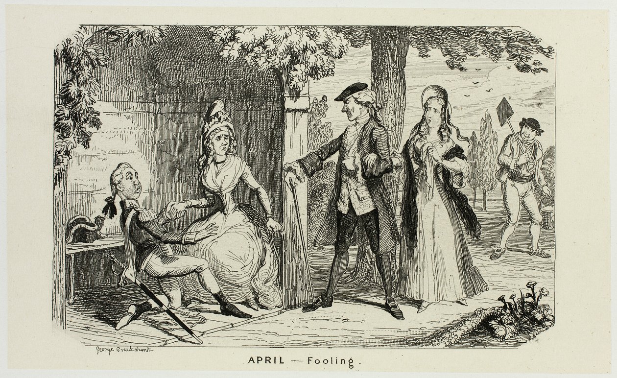 Duben - Fooling from George Cruikshank
