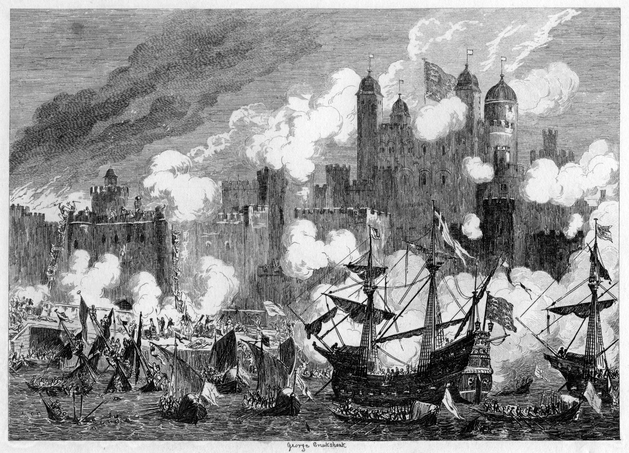 Útok na věž Saint Thomass vévodou ze Suffolku, 1554 1840. od George Cruikshank