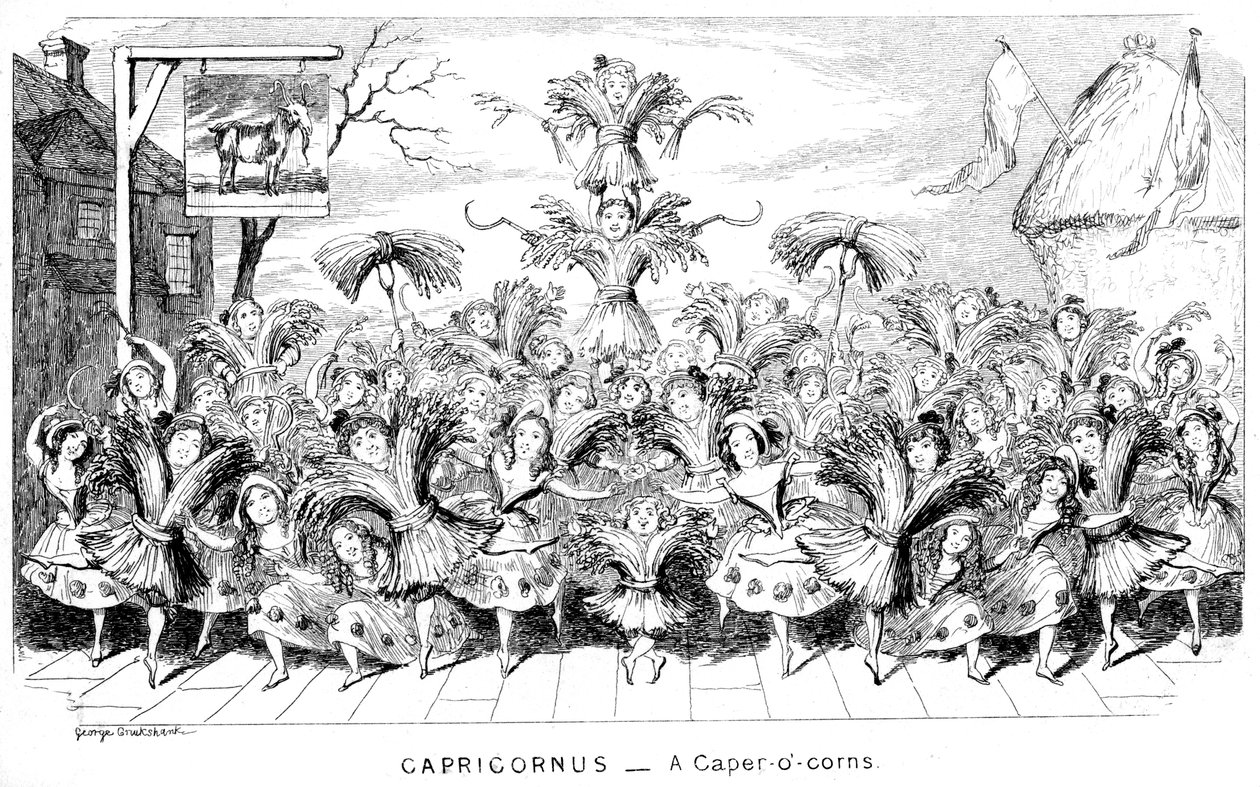 Capricornus - kapary, 19. století. od George Cruikshank