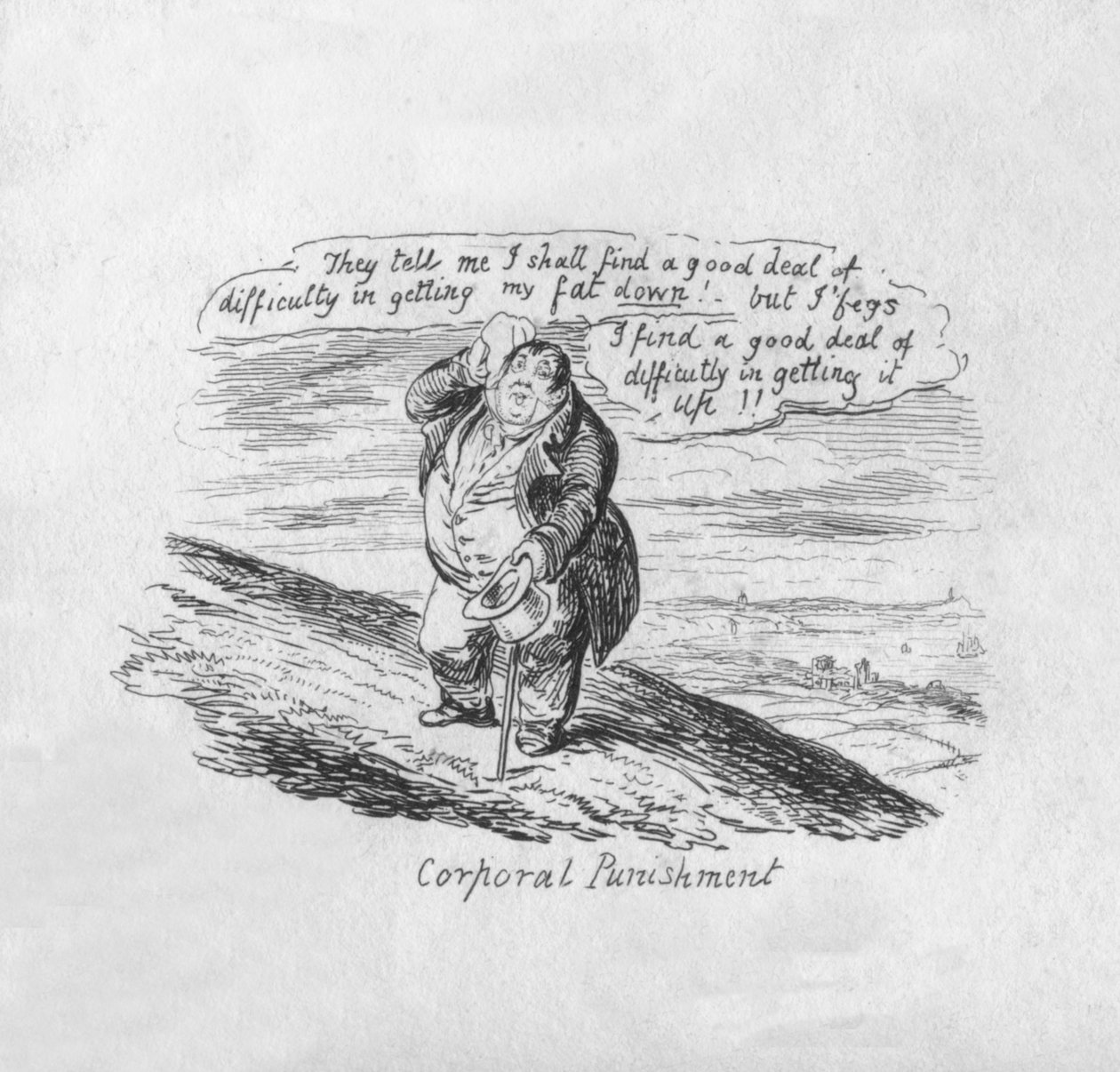 Tělesný trest, 1829 od George Cruikshank