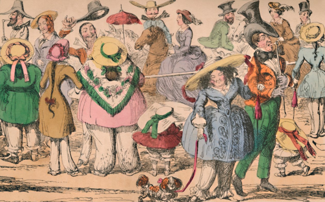 Cruikshanks Exhibition of Bloomers v Hyde Parku, 1852, c1870 od George Cruikshank