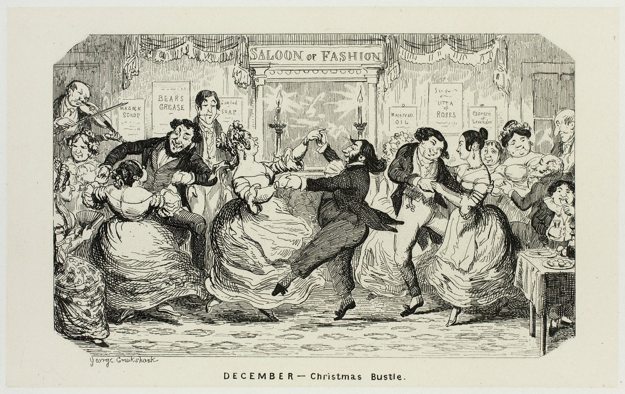 Prosinec - Vánoční shon z ocelových leptů George Cruikshanka do komiksových almanachů: 1835-1853 od George Cruikshank