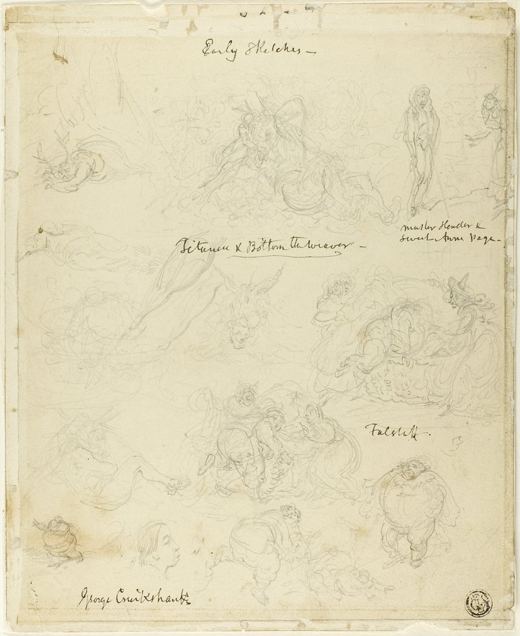 Rané skici k operám Falstaff, Sen noci svatojánské od George Cruikshank