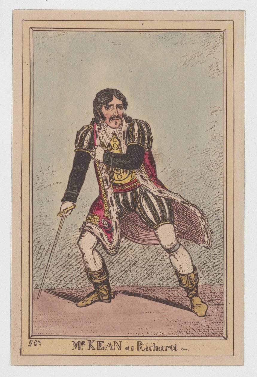 Edmund Kean jako Richard III, ca. 1814, ca. 1814. od George Cruikshank